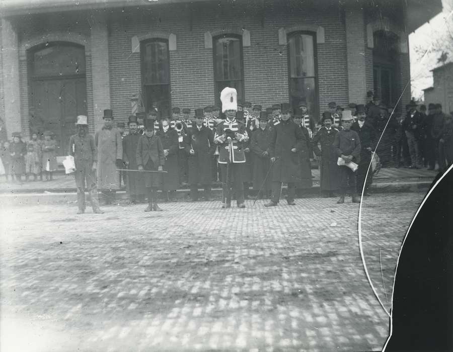 Portraits - Group, Iowa, Waverly Public Library, instruments, top hat, band, Children, Entertainment, Labor and Occupations, history of Iowa, Waverly, IA, Iowa History