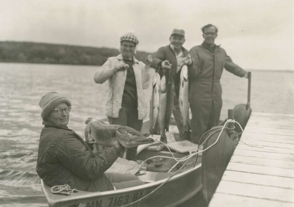 Portraits - Group, history of Iowa, Iowa History, pike, Lakes, Rivers, and Streams, fish, Wickwire (Uker), Cheryl, Iowa, Leisure, Okoboji, IA