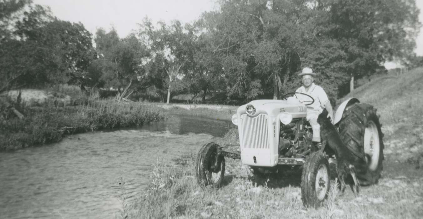 Farming Equipment, La Porte City, IA, history of Iowa, Holderness, Tammy, Iowa History, Motorized Vehicles, Animals, tractor, Iowa, Farms, dog, Portraits - Individual