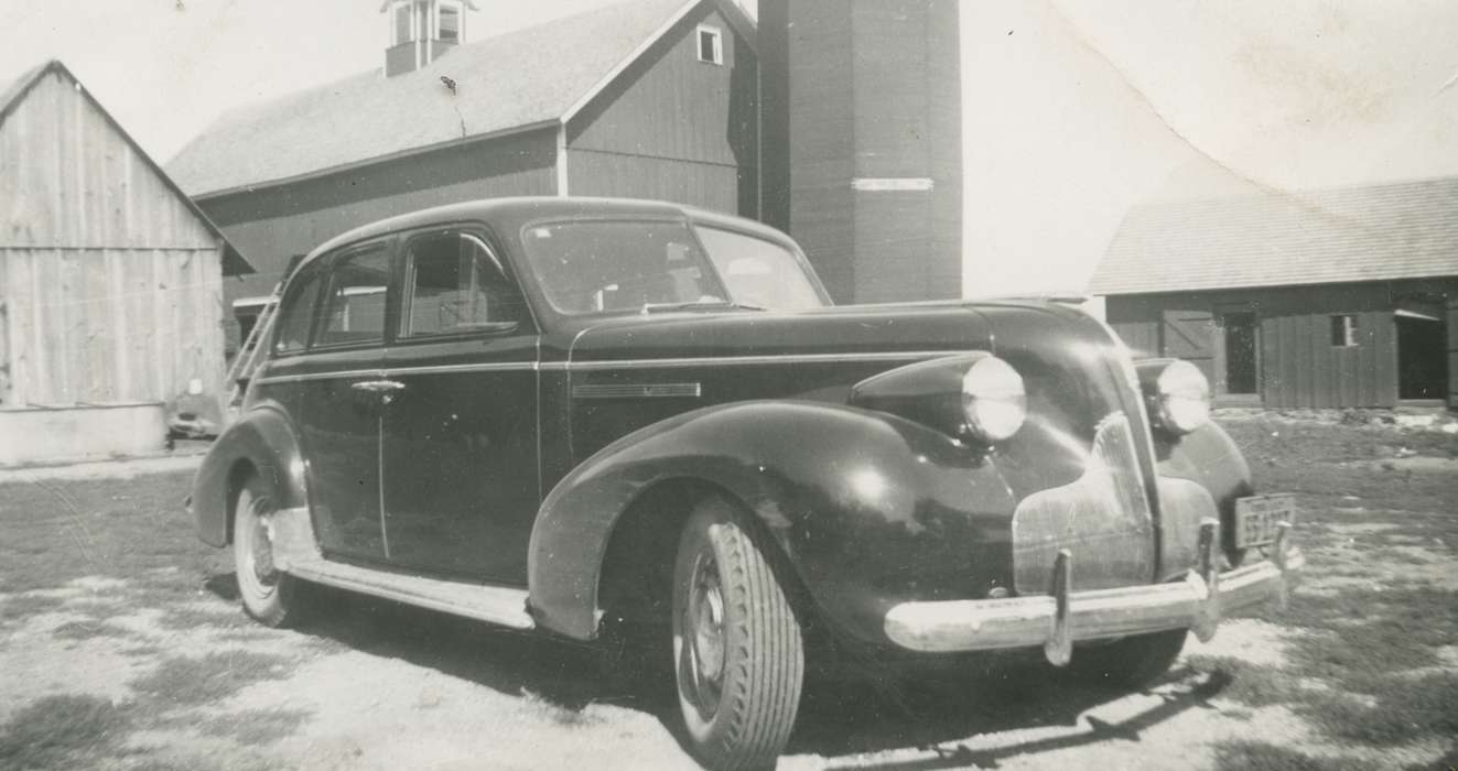 history of Iowa, Iowa History, Lu Verne, IA, Motorized Vehicles, Barns, car, Iowa, Ostrum (Bratland), Arlene