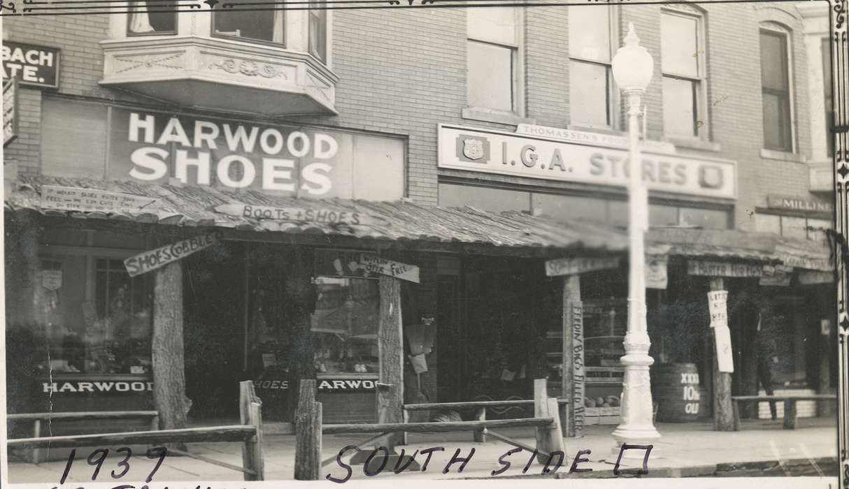 Reed, Audrey, Iowa, grocery store, history of Iowa, Main Streets & Town Squares, Iowa History, shoe store