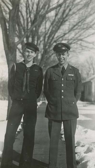 uniform, history of Iowa, McMurray, Doug, Iowa, Portraits - Group, Military and Veterans, Webster City, IA, Iowa History, Winter