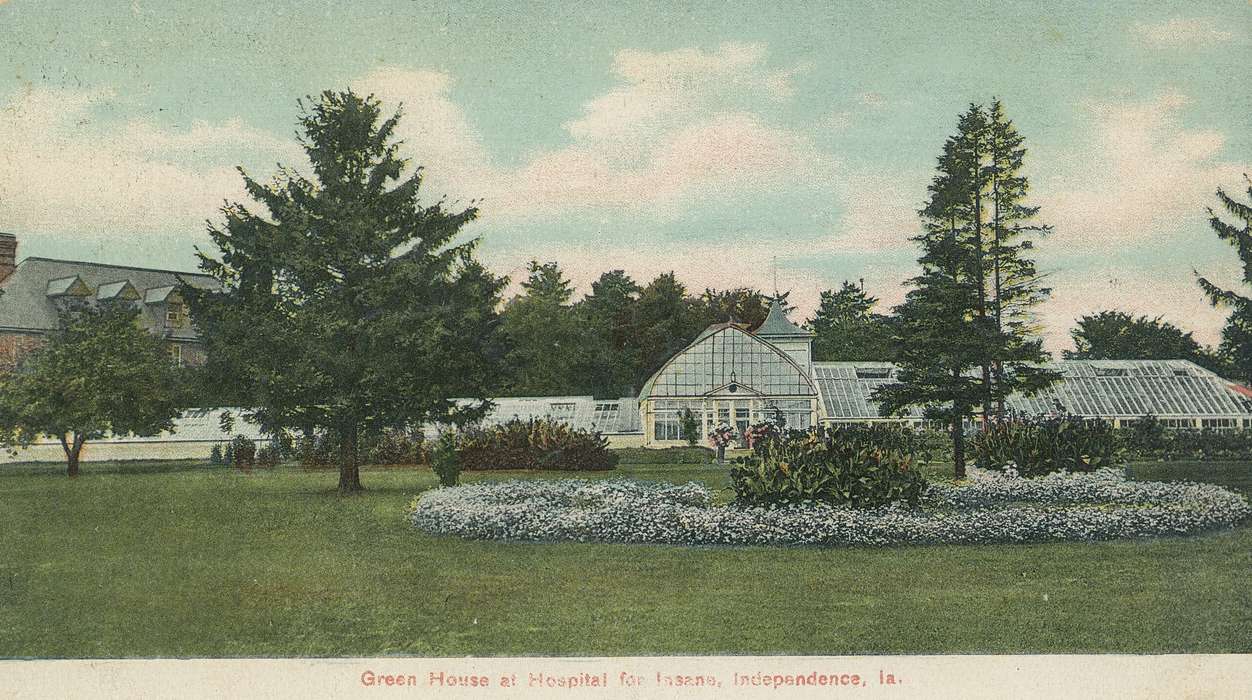 Shaulis, Gary, history of Iowa, greenhouse, Iowa History, Iowa, postcard