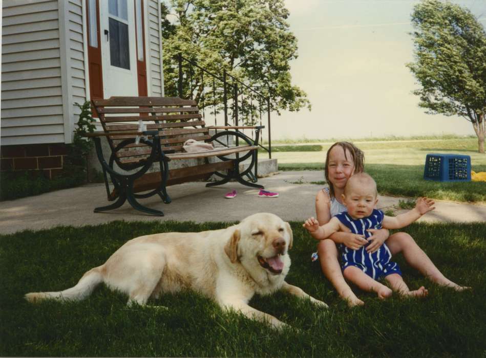 Rehder, Kylon, Iowa, Animals, dog, Families, bench, Leisure, Children, Homes, Paullina, IA, history of Iowa, labrador, Iowa History