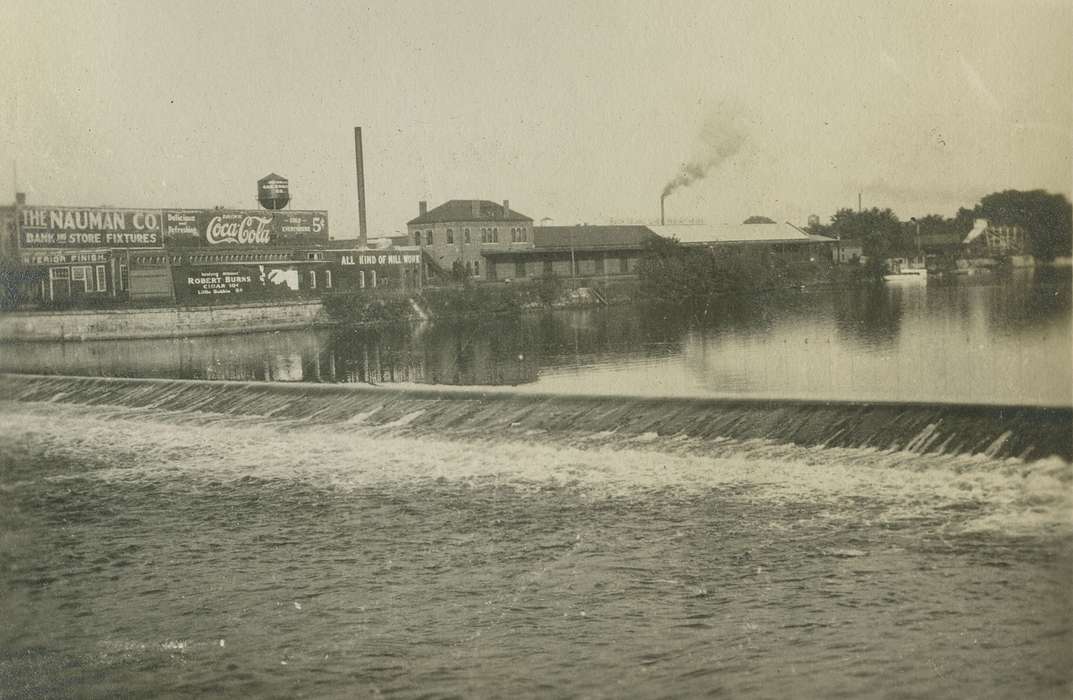 Landscapes, Iowa, LeQuatte, Sue, advertisement, river, Lakes, Rivers, and Streams, coca cola, Cities and Towns, Cedar Falls, IA, history of Iowa, Iowa History