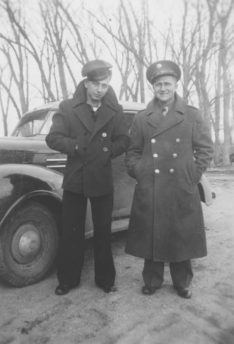 Portraits - Group, Military and Veterans, history of Iowa, Iowa History, Mickelson, Rose, uniforms, Iowa, Belmond, IA, navy