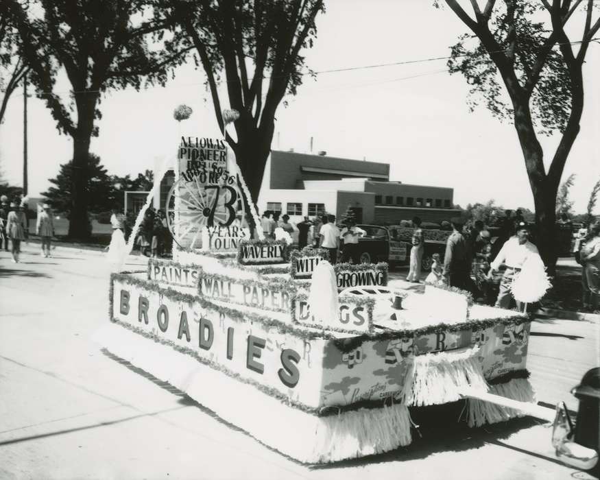 history of Iowa, parade float, power plant, Entertainment, Iowa History, Iowa, Waverly Public Library