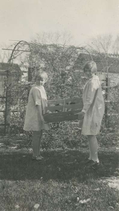 Portraits - Group, chicks, history of Iowa, Iowa History, sisters, Webster City, IA, Iowa, Outdoor Recreation, McMurray, Doug, Children