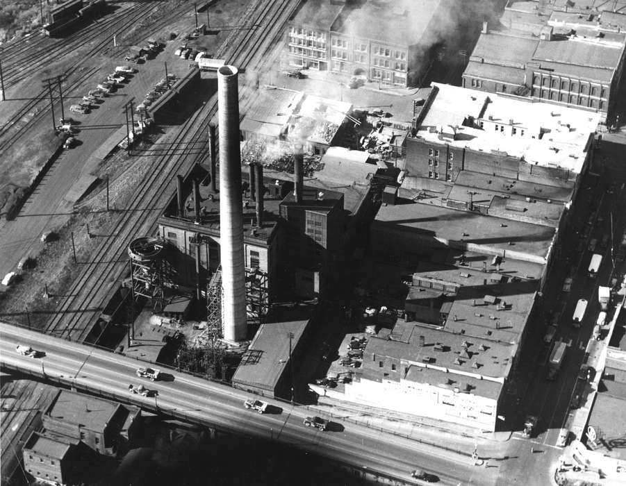Aerial Shots, history of Iowa, Iowa History, Ottumwa, IA, Iowa, Lemberger, LeAnn, Businesses and Factories