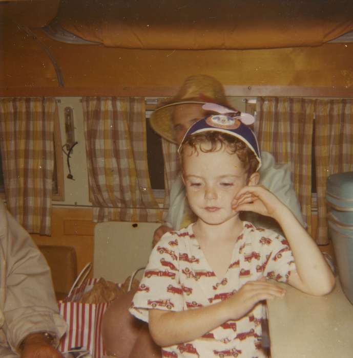 history of Iowa, Iowa History, Families, Manchester, CT, Iowa, Children, hat, O'Loughlin, Jim, camping