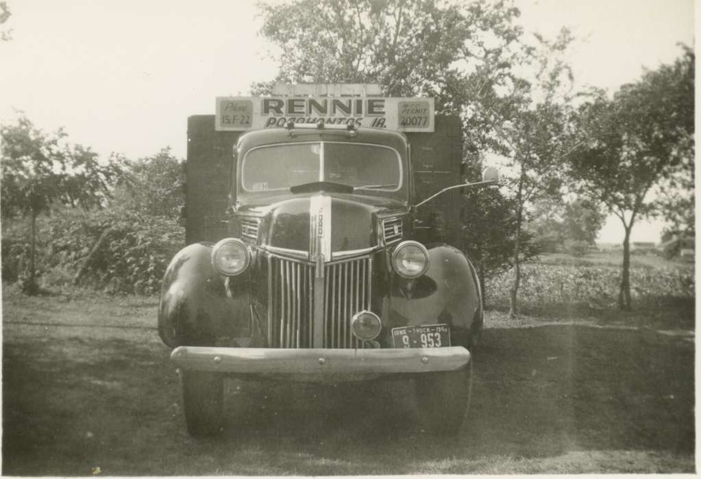 Pocahontas, IA, history of Iowa, Iowa History, Clark, Paula, Motorized Vehicles, truck, Iowa, Farms