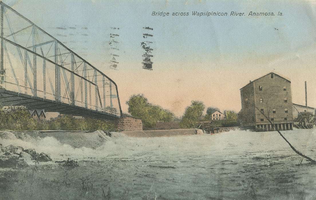 Hatcher, Cecilia, bridge, history of Iowa, Iowa History, Lakes, Rivers, and Streams, Iowa, Anamosa, IA, dam