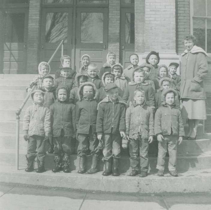 Iowa History, Children, Iowa, history of Iowa, class, Portraits - Group, West Union, IA, Schools and Education, teacher, Fink-Bowman, Janna