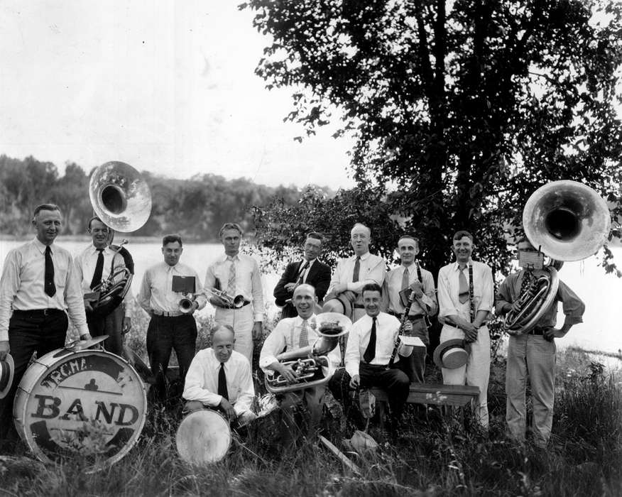 Portraits - Group, Iowa History, Iowa, band, Lemberger, LeAnn, Ottumwa, IA, Entertainment, history of Iowa