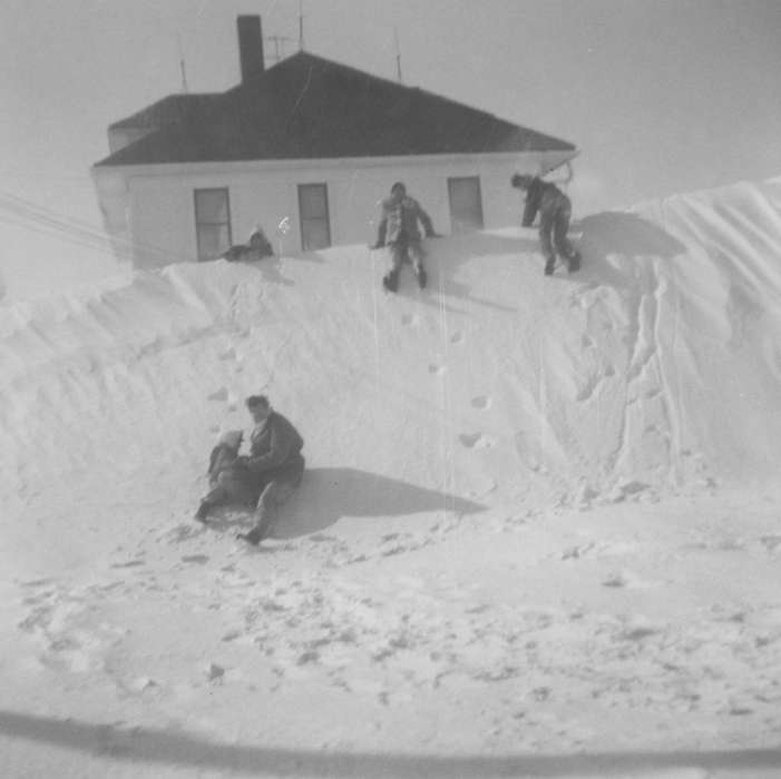 Outdoor Recreation, Belmond, IA, Iowa, weather, Mickelson, Rose, Children, Homes, Farms, history of Iowa, snow, Iowa History, sled