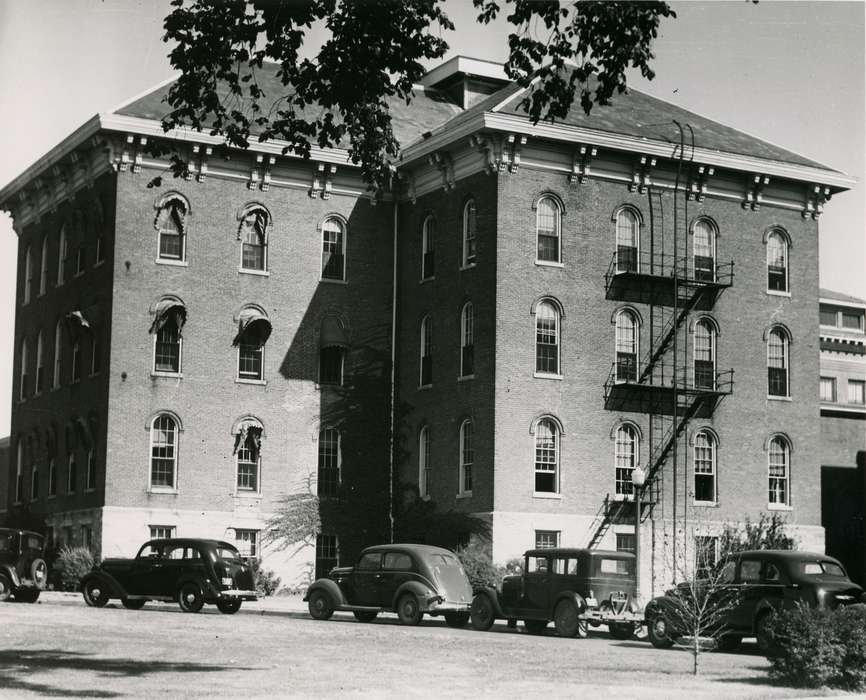 UNI Special Collections & University Archives, history of Iowa, Motorized Vehicles, Iowa, uni, Cedar Falls, IA, car, Iowa History, university of northern iowa, central hall, Schools and Education