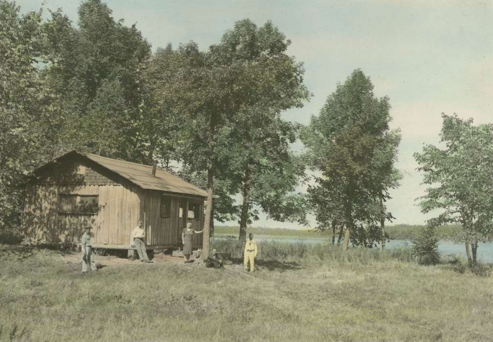 Longville, MN, Iowa History, McMurray, Doug, cabin, Iowa, history of Iowa, Portraits - Group, lake, grass, Travel, tree