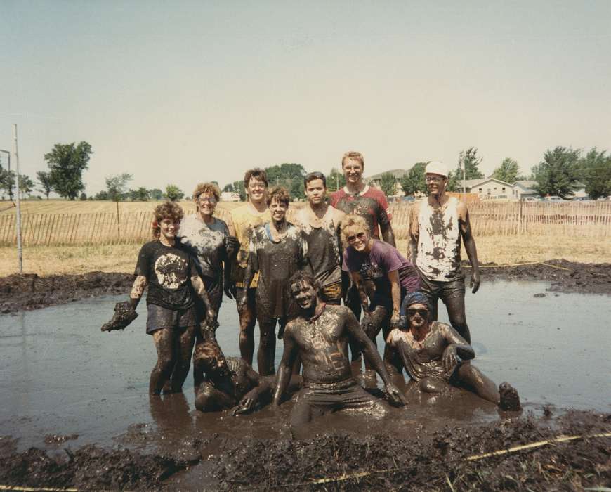 Portraits - Group, Iowa History, Iowa, mud, Grimes, IA, volleyball, Outdoor Recreation, Scheve, Mary, history of Iowa