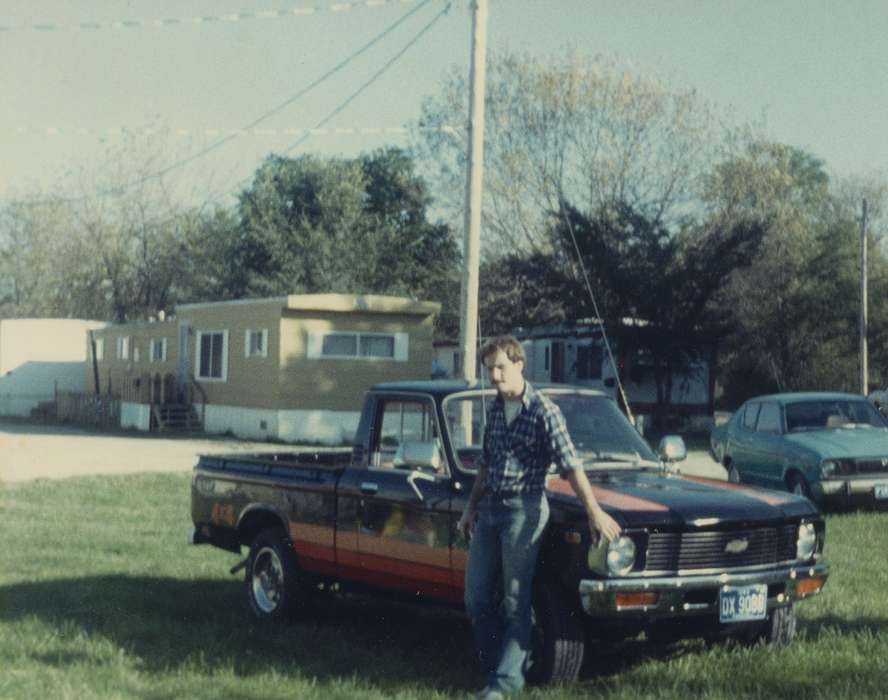 history of Iowa, Iowa History, Marshalltown, IA, Motorized Vehicles, truck, ford, chevrolet, Phillips, Renee, trailer, Iowa, mobile home, mustang, chevy, Portraits - Individual