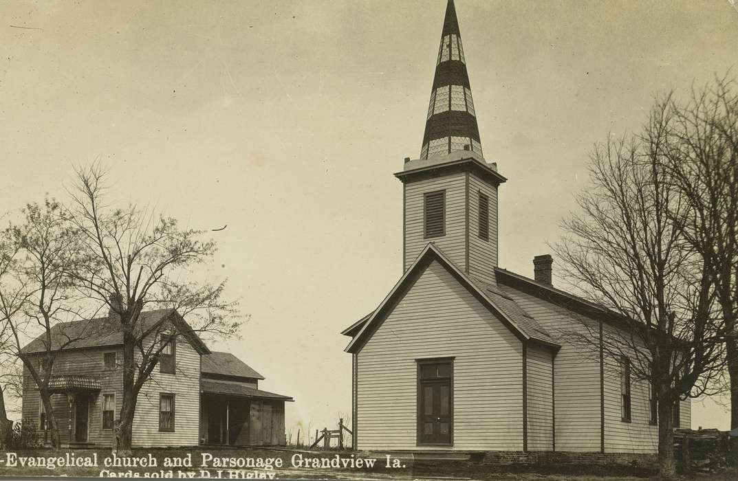 Religious Structures, Iowa, Iowa History, Grandview, IA, Dean, Shirley, church, history of Iowa