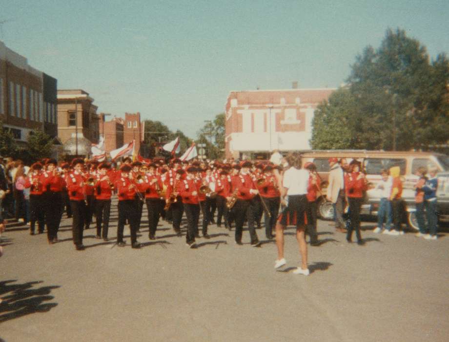 Iowa, Red Oak, IA, parade, Fairs and Festivals, Brower, Greg, Cities and Towns, marching band, history of Iowa, Main Streets & Town Squares, Iowa History