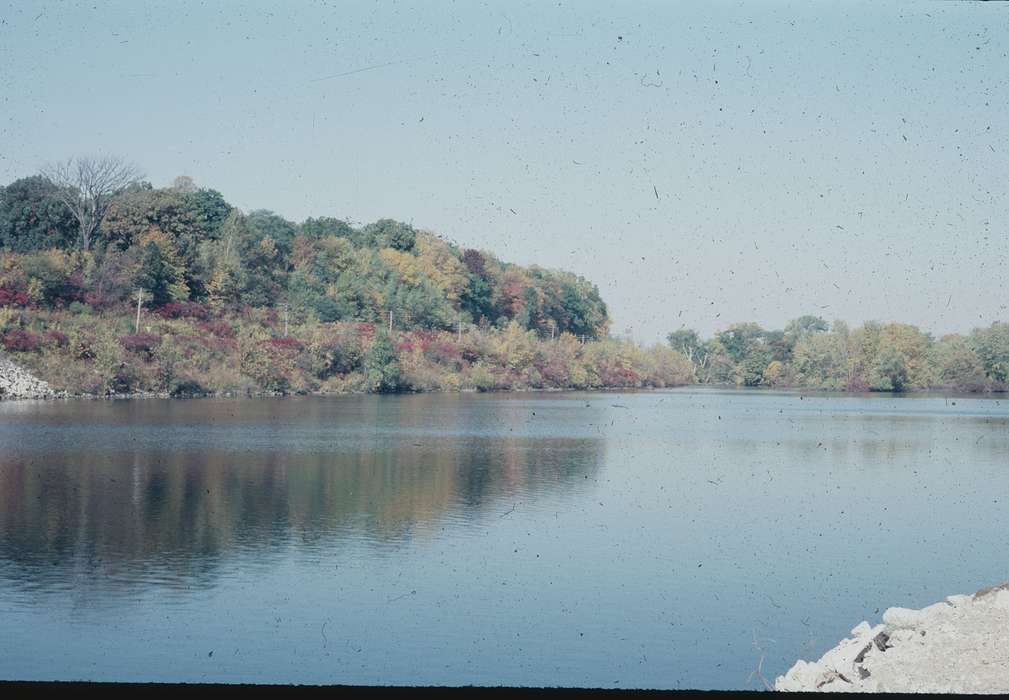 Iowa History, Lakes, Rivers, and Streams, Iowa, Zischke, Ward, trees, IA, history of Iowa, river, Landscapes, autumn