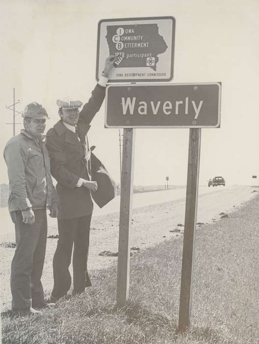 history of Iowa, Iowa History, highway, Civic Engagement, Waverly, IA, Waverly Chamber of Commerce, Iowa, sign