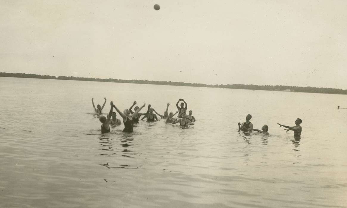 Outdoor Recreation, Iowa, ball, McMurray, Doug, bathing suit, swimsuit, swimming, Lakes, Rivers, and Streams, lake, Clear Lake, IA, history of Iowa, Iowa History