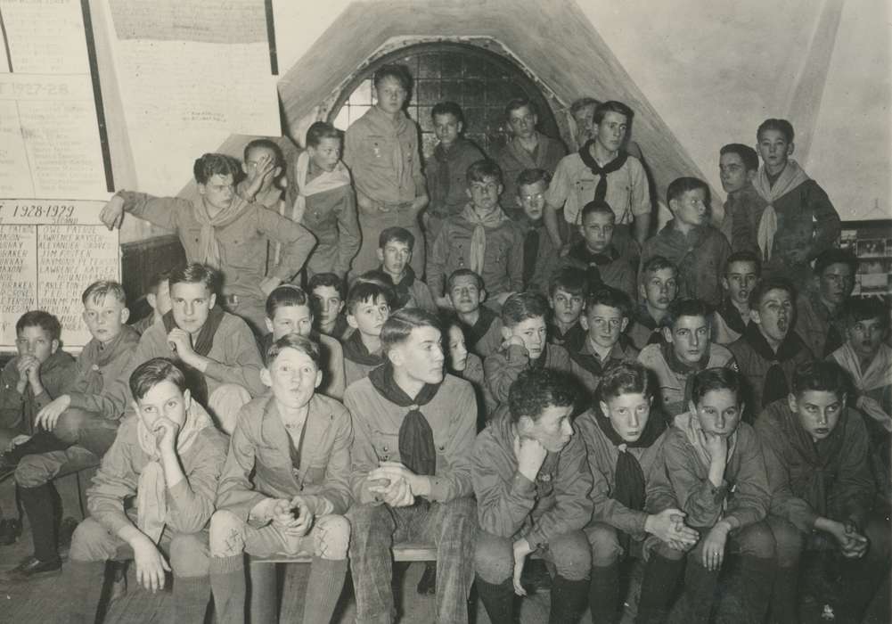 Portraits - Group, Iowa History, Iowa, McMurray, Doug, history of Iowa, Webster City, IA, Children, boy scouts