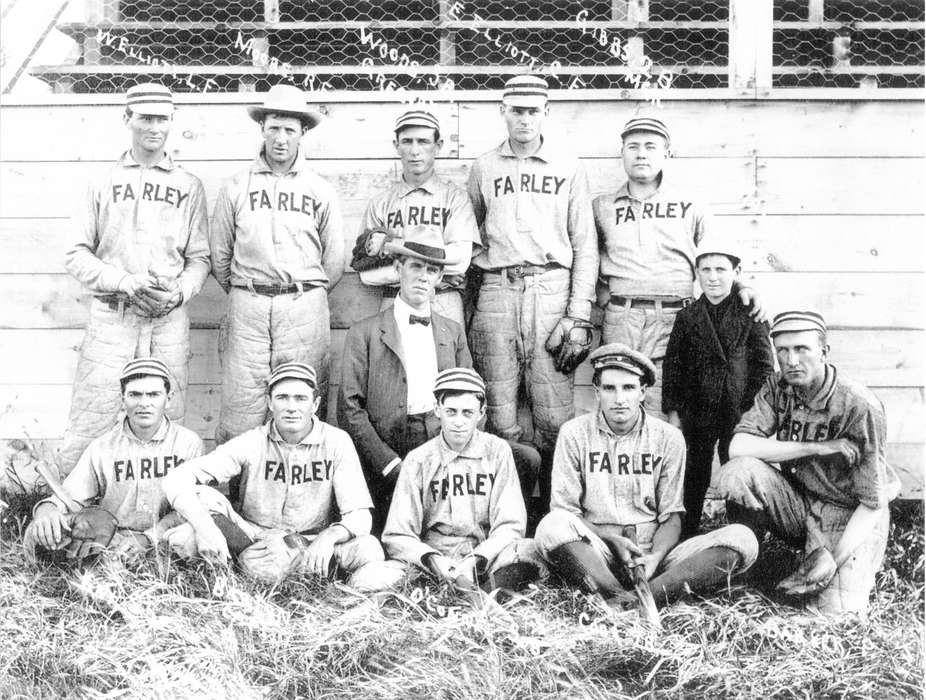 Outdoor Recreation, Iowa, Iowa History, Sports, history of Iowa, baseball, Farley, IA, Scherrman, Pearl