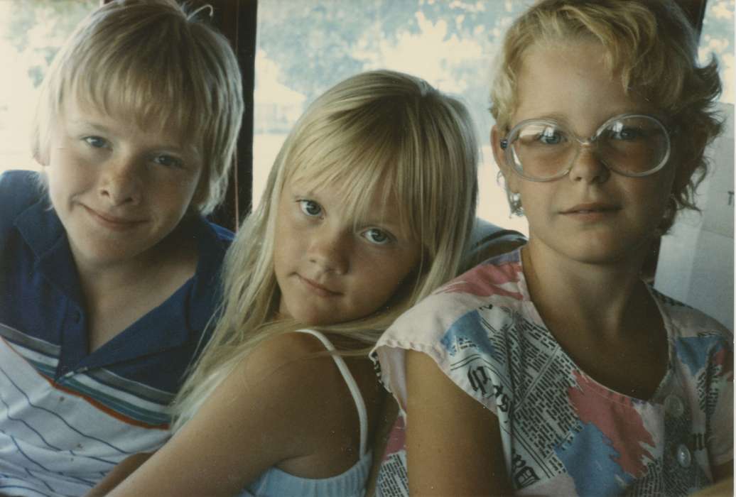 Portraits - Group, glasses, Iowa History, colorized, Iowa, Clark, Paula, sibling, Pocahontas, IA, correct date needed, Children, history of Iowa