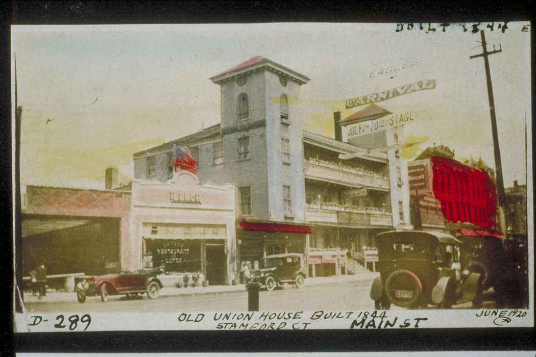 Iowa, Stamford, CT, carnival, history of Iowa, Iowa History, Archives & Special Collections, University of Connecticut Library, buggy