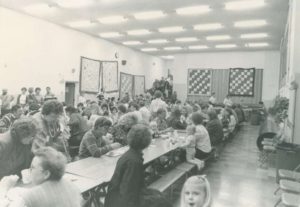 quilt, Iowa History, Plainfield, IA, Schools and Education, Iowa, Waverly Public Library, Families, cafeteria, Children, history of Iowa