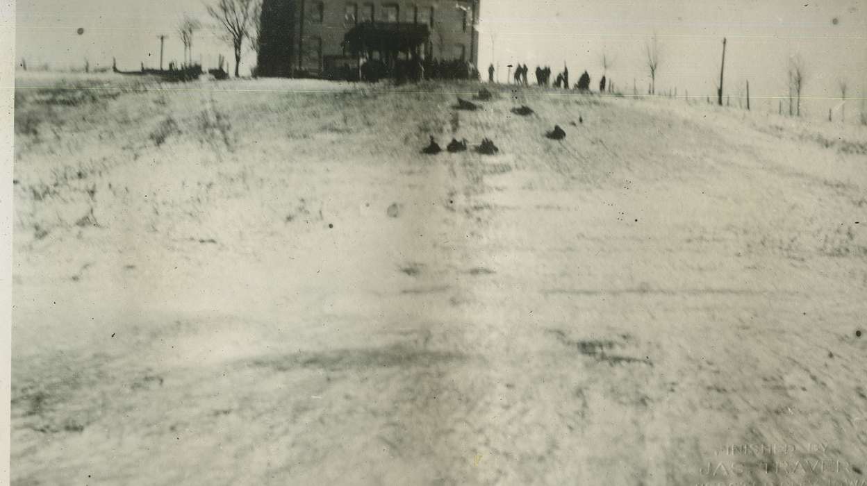 boy scouts, sled, history of Iowa, Iowa History, Winter, Webster City, IA, Iowa, Outdoor Recreation, McMurray, Doug, snow, Children
