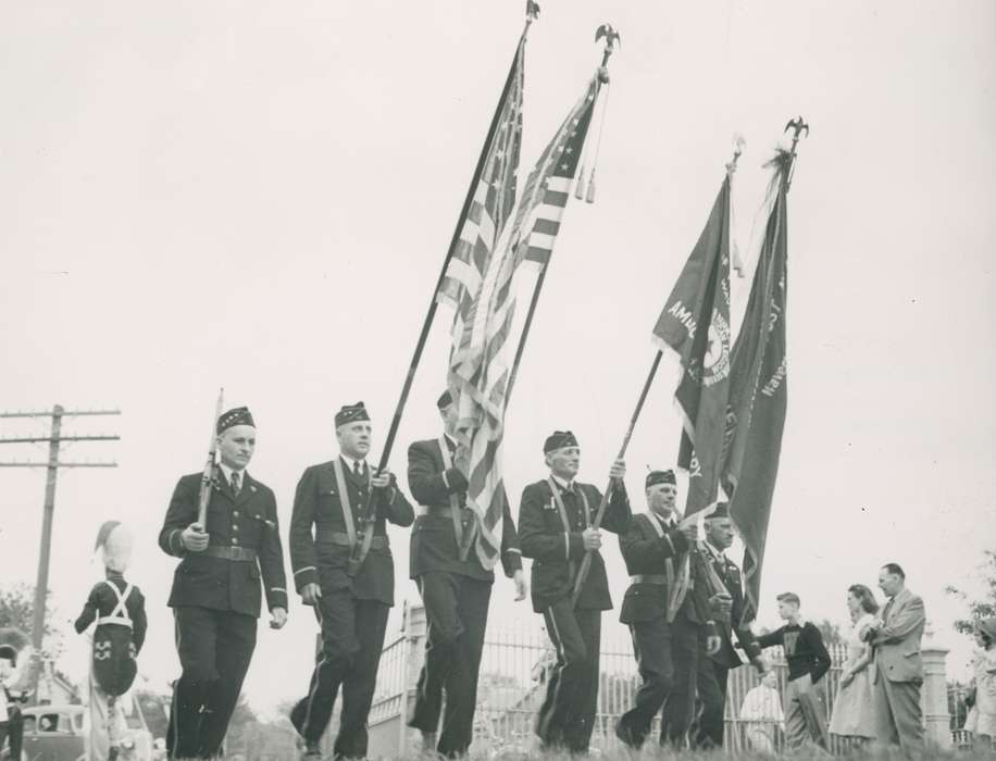 Military and Veterans, history of Iowa, Iowa History, flags, american flag, guns, Waverly, IA, Holidays, Iowa, correct date needed, Waverly Public Library