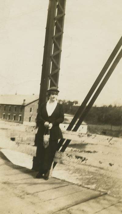 bridge, history of Iowa, Iowa History, Iowa, Anamosa, IA, Leisure, Hatcher, Cecilia, Portraits - Individual