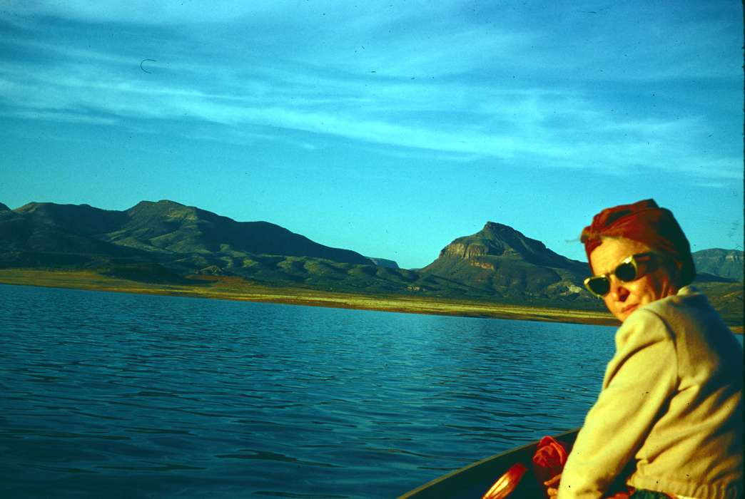 sunglasses, Portraits - Individual, Iowa History, Lakes, Rivers, and Streams, Iowa, Harken, Nichole, mountain, Travel, Outdoor Recreation, boat, correct date needed, history of Iowa