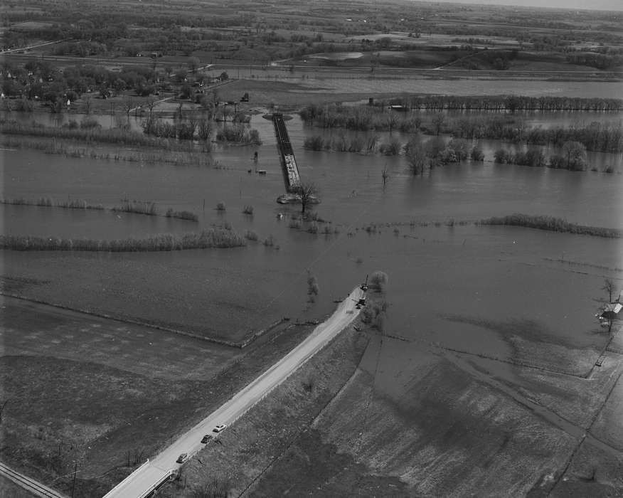 Floods, bridge, Iowa History, Ottumwa, IA, history of Iowa, Lakes, Rivers, and Streams, Aerial Shots, Iowa, Lemberger, LeAnn