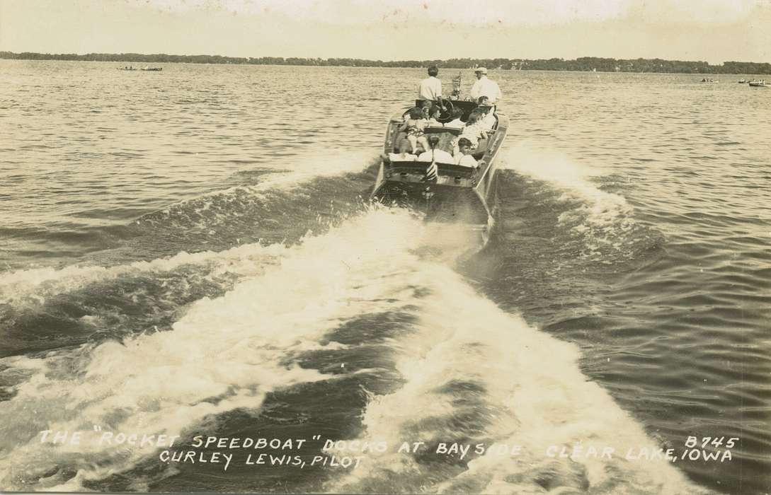 Clear Lake, IA, lake, history of Iowa, Iowa History, speedboat, Motorized Vehicles, Lakes, Rivers, and Streams, Iowa, Outdoor Recreation, boat, Palczewski, Catherine