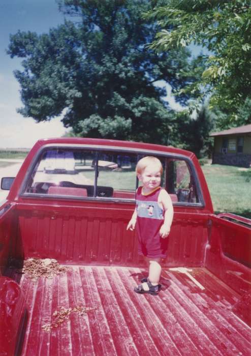 Pocahontas, IA, history of Iowa, Iowa History, pickup truck, Clark, Paula, truck, Motorized Vehicles, Iowa, Farms, Children, Portraits - Individual