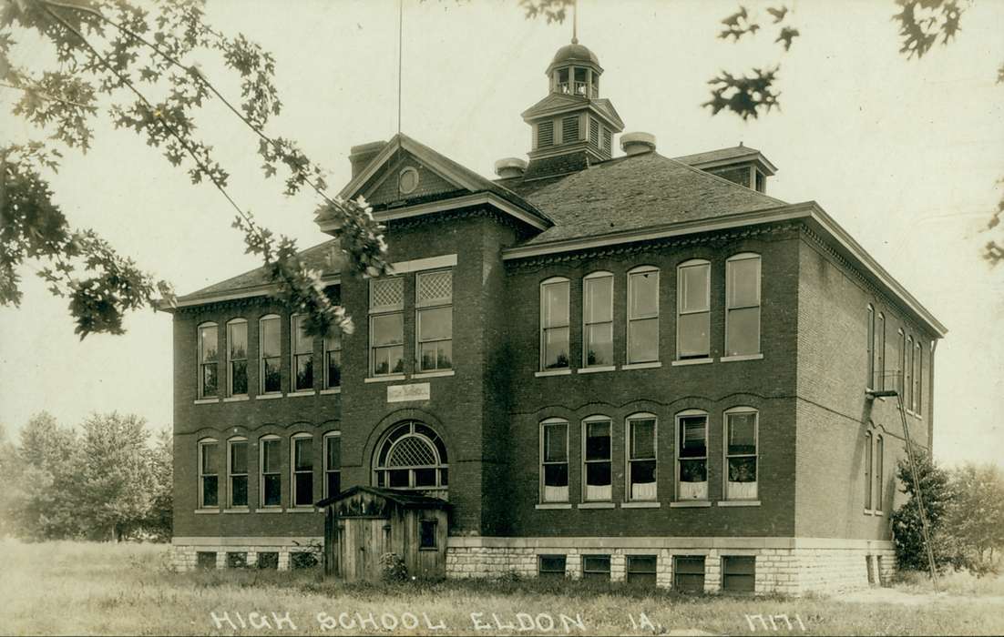 Iowa, high school, history of Iowa, Lemberger, LeAnn, Iowa History, Eldon, IA, Schools and Education