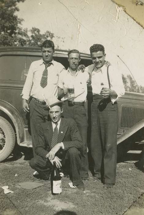 Portraits - Group, Campopiano Von Klimo, Melinda, history of Iowa, Iowa History, Motorized Vehicles, smoking, drinking, Iowa, beer, wine, montenegrin, Des Moines, IA