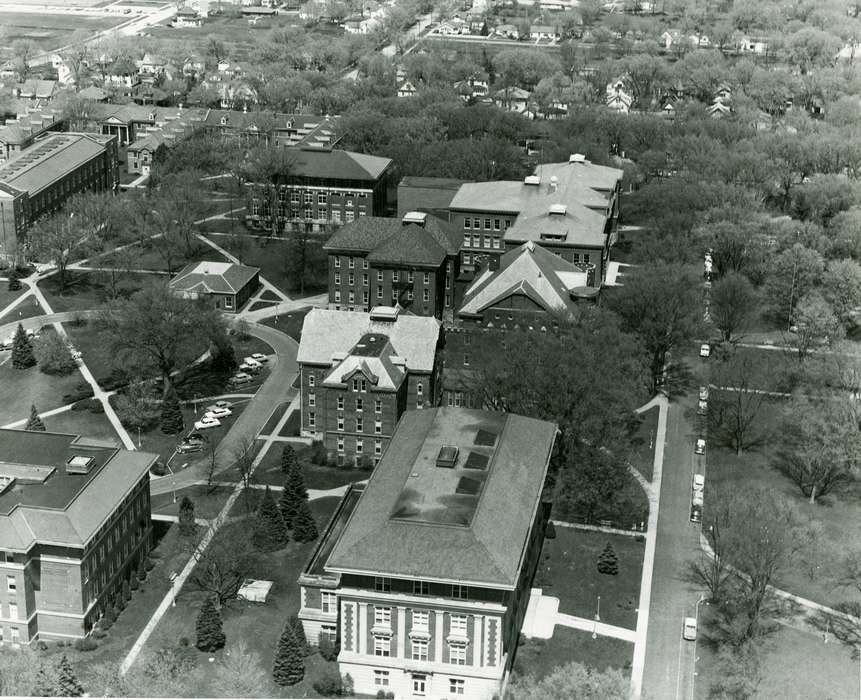 Iowa History, Iowa, Schools and Education, university of northern iowa, iowa state teachers college, uni, Aerial Shots, UNI Special Collections & University Archives, Cedar Falls, IA, history of Iowa