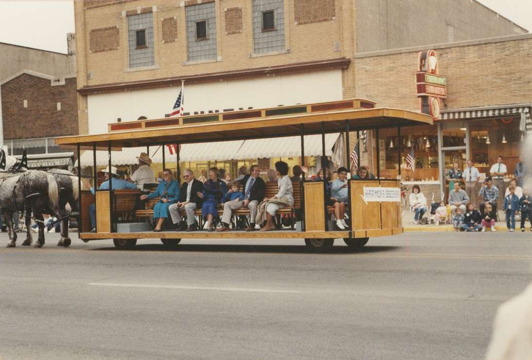 history of Iowa, Waverly Public Library, Waverly, IA, Main Streets & Town Squares, Iowa, parade float, Cities and Towns, Iowa History, horses, Fairs and Festivals