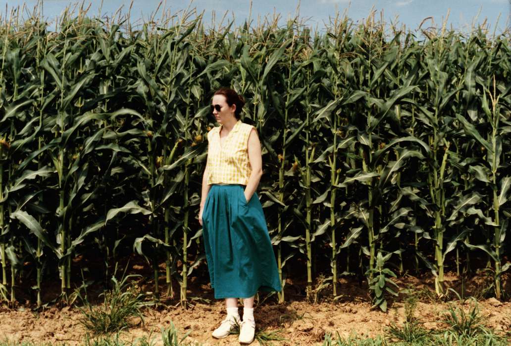 skirt, Cedar Falls, IA, history of Iowa, Iowa History, corn, field, Knivsland, Rick, sunglasses, Iowa, Leisure