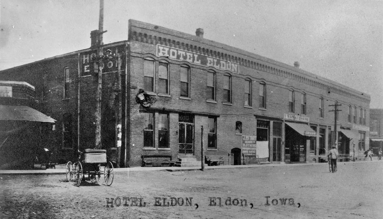 Lemberger, LeAnn, hotel, Iowa History, Iowa, history of Iowa, Businesses and Factories, Eldon, IA, Civic Engagement