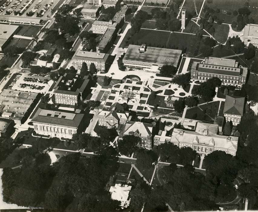 Cedar Falls, IA, history of Iowa, Iowa History, uni, Aerial Shots, UNI Special Collections & University Archives, Iowa, state college of iowa, Schools and Education, university of northern iowa