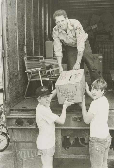 Portraits - Group, Waverly Public Library, history of Iowa, Iowa History, boy scout, Civic Engagement, clothes, outfit, chair, Waverly, IA, Iowa, correct date needed, box, hat, Labor and Occupations