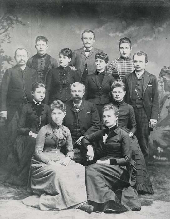 Portraits - Group, history of Iowa, Iowa History, Iowa, Waverly Public Library, Waverly, IA