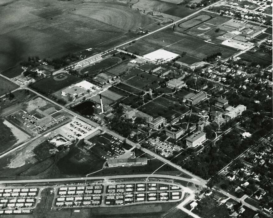 Cedar Falls, IA, history of Iowa, Iowa History, uni, Aerial Shots, UNI Special Collections & University Archives, Iowa, state college of iowa, Schools and Education, university of northern iowa